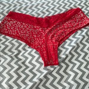 Red animal print panties